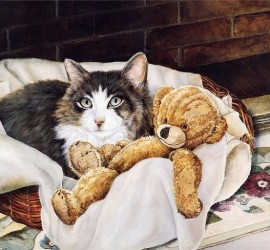 0_8d628_f2aee1ed_XLShirley Deaville artist canadese fantasia, cani e gatti